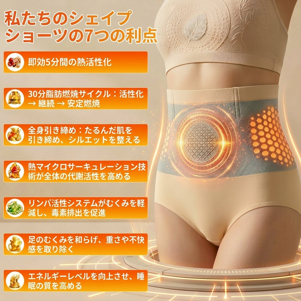 🧜🏼‍♀️🧜🏼‍♀️公式ブランドストア📢🍟 | 👨‍⚕️ ZUWIAY® 𝟐𝟎𝟐𝟔 モリンガ＆ベルベリン配合 𝟒-𝐢𝐧-𝟏 マイクロ粒子 シェイプアップ＆脂肪燃焼ショーツ 💐💐